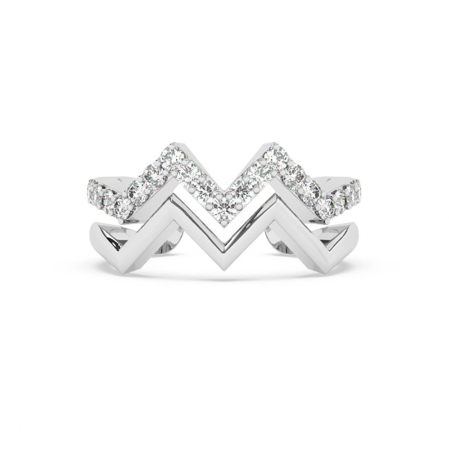 Silver Zig Zag Band