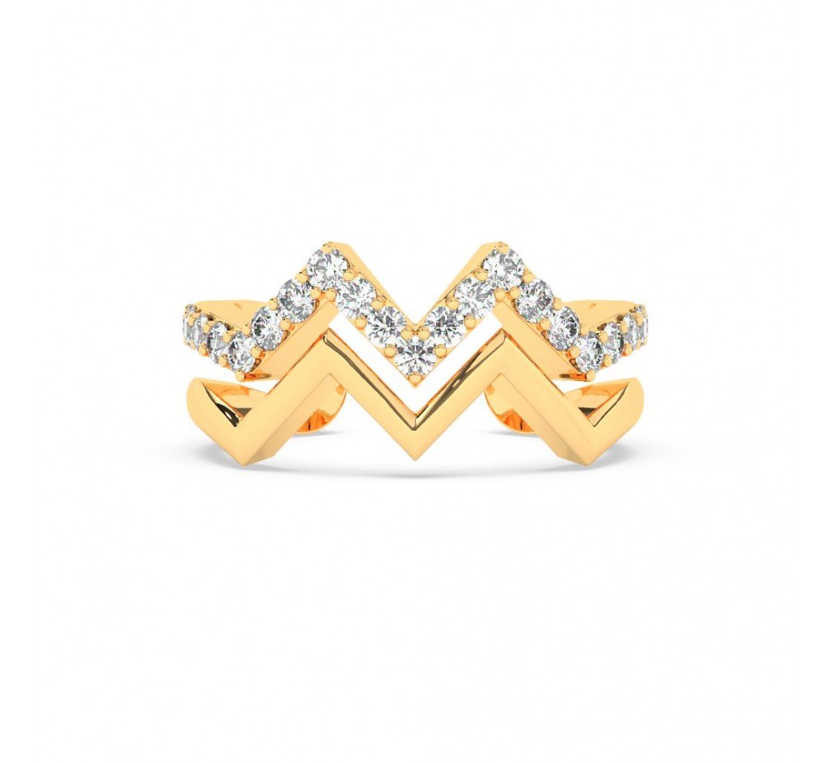 Gold Zig Zag Band