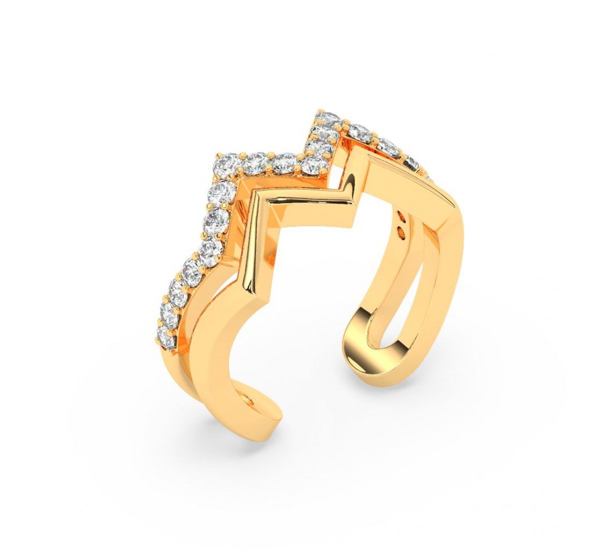 Gold Zig Zag Band