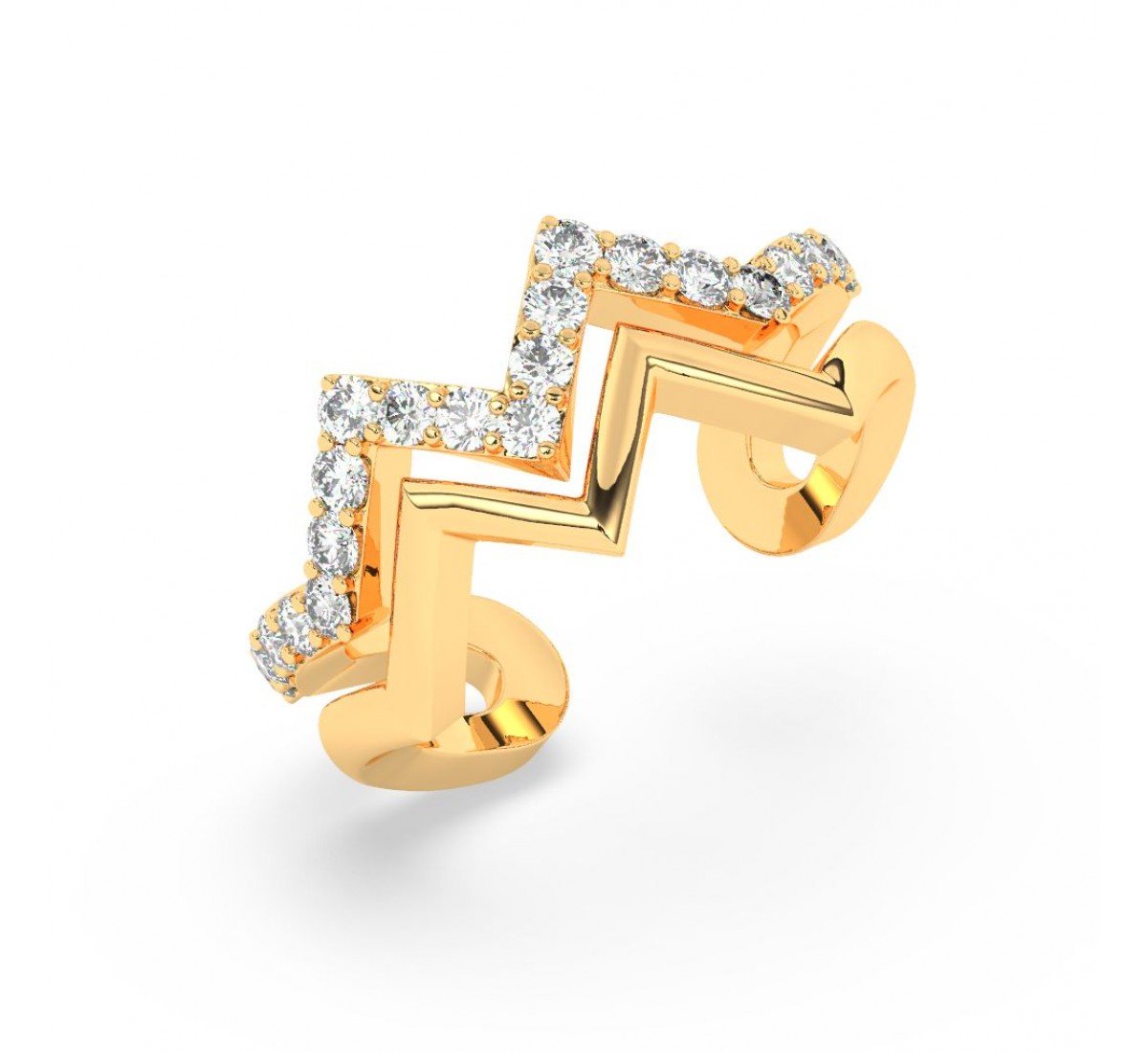 Gold Zig Zag Band