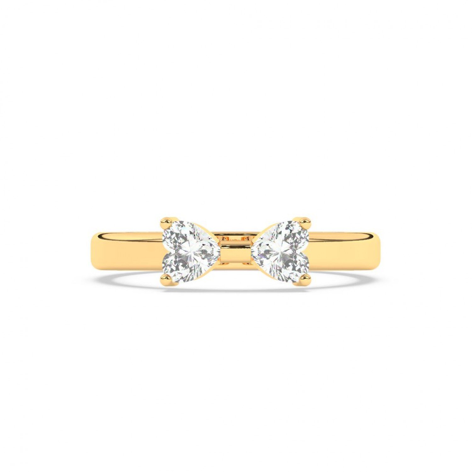 Gold Dual Heart Stone Ring Gold Dual Heart Stone Ring