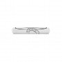 Silver Half Heart Zircon Studded Band