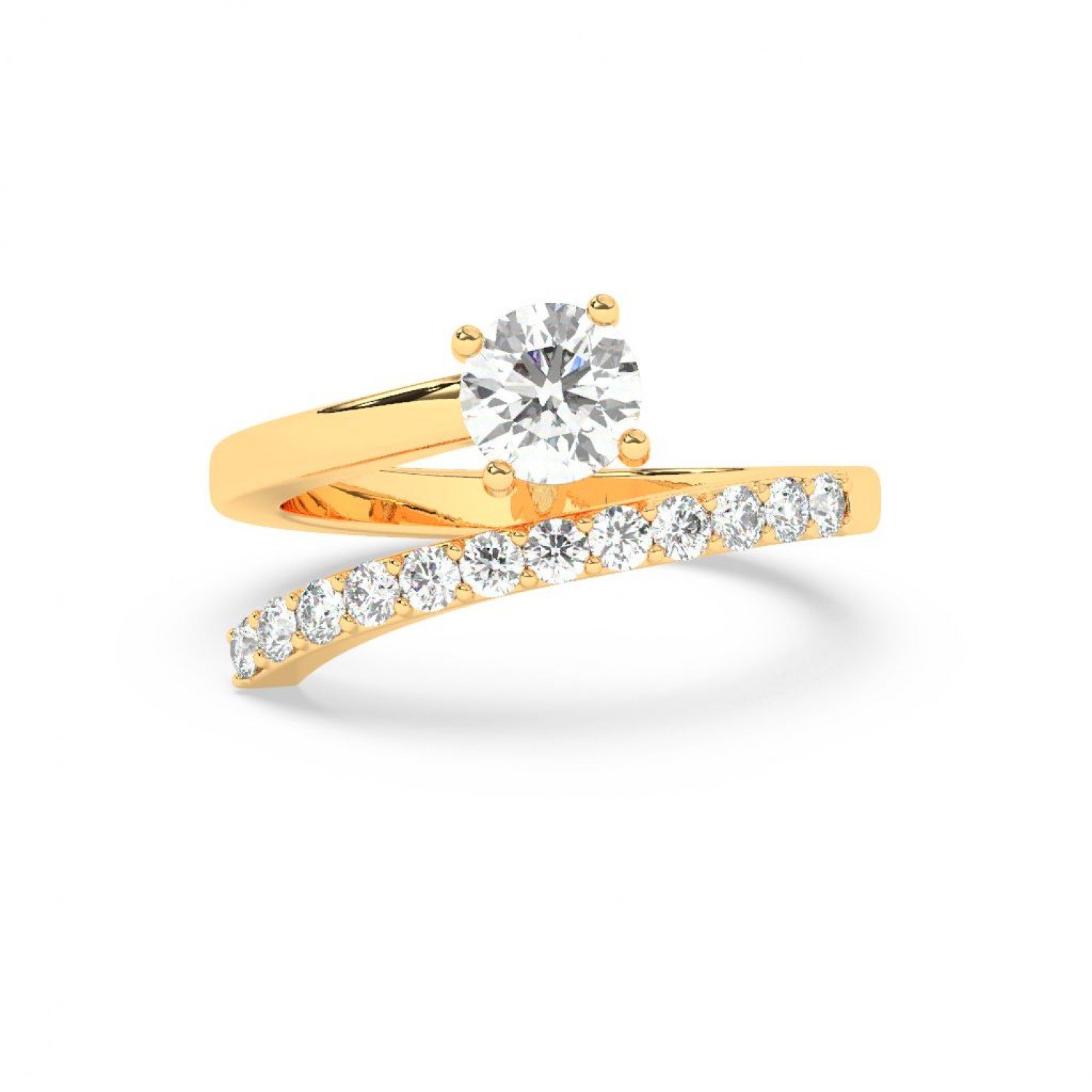 Gold Zircon Sunrise Ring