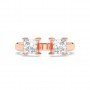 Rose Gold Dual Princess Stone Ring