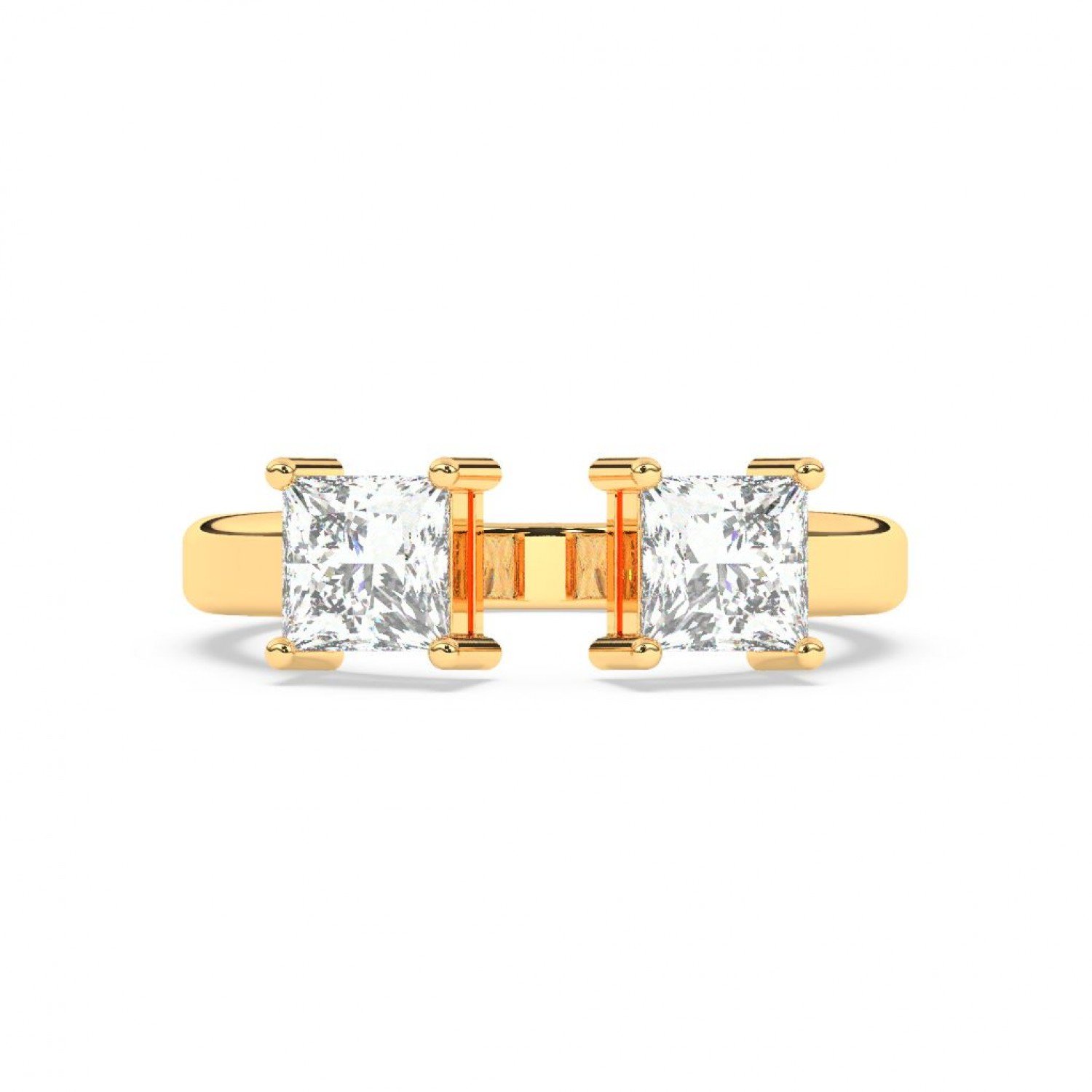 Gold Dual Princess Stone Ring Gold Dual Princess Stone Ring