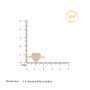 Gold Zircon Stud Heart Ring