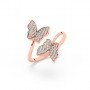 Rose Gold Dual Butterfly Ring
