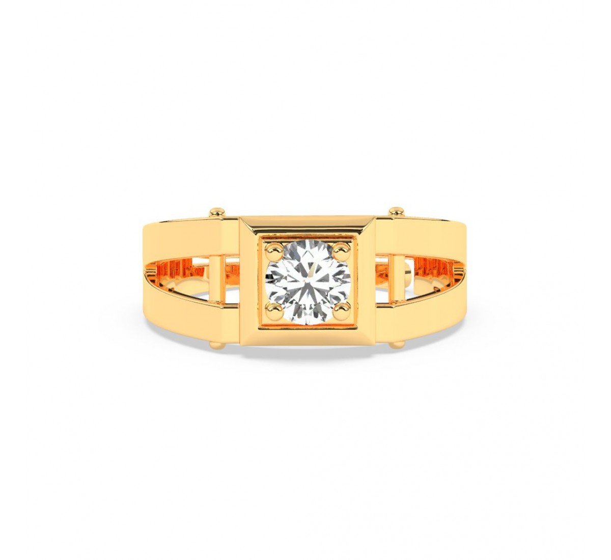 Gold Statement Ring For Men