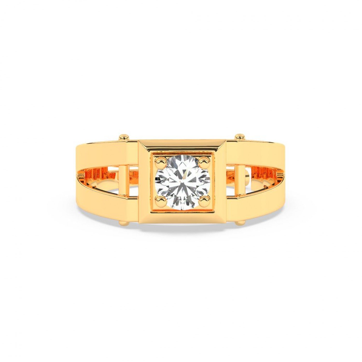Gold Statement Ring For Men