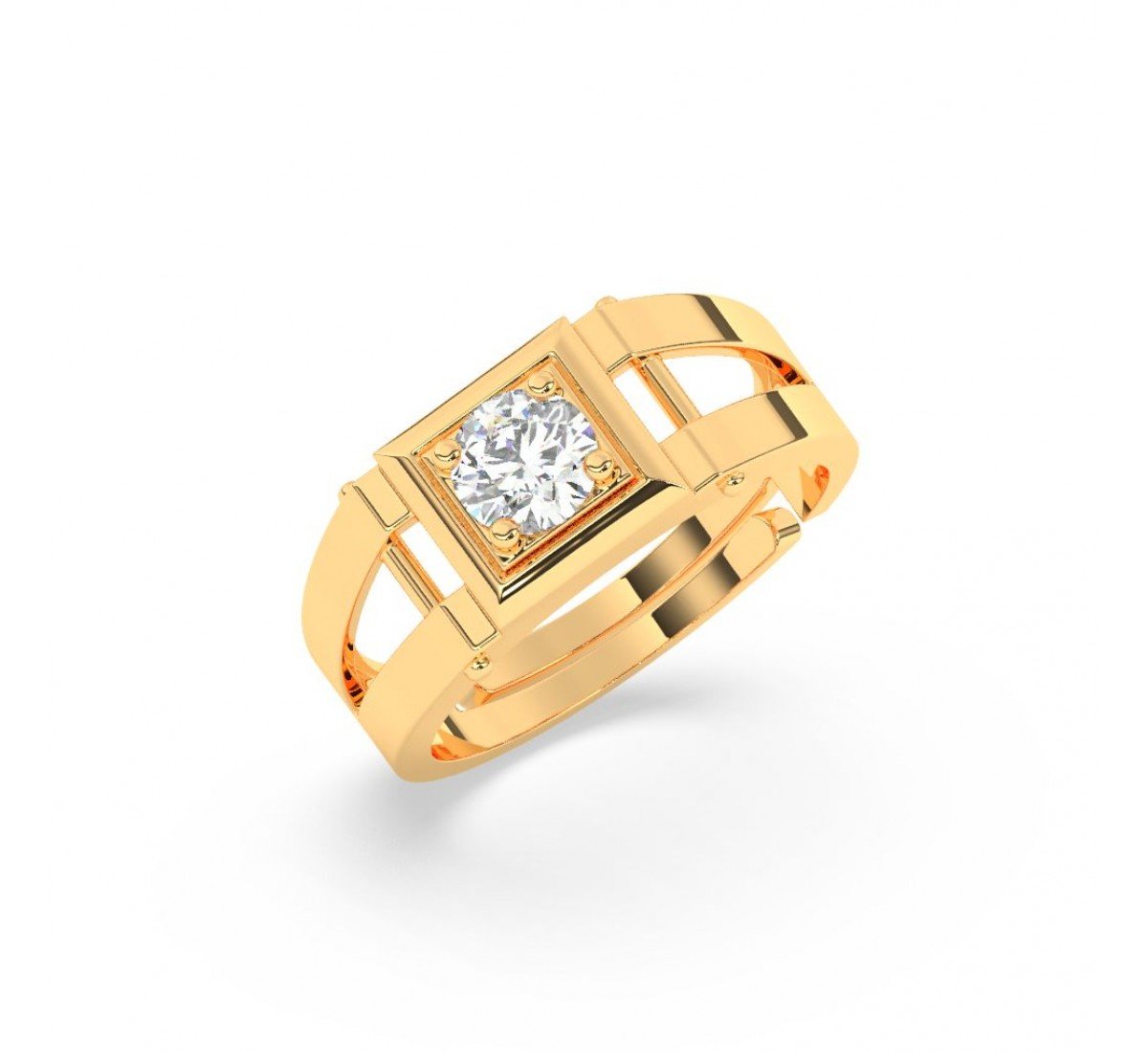 Gold Statement Ring For Men