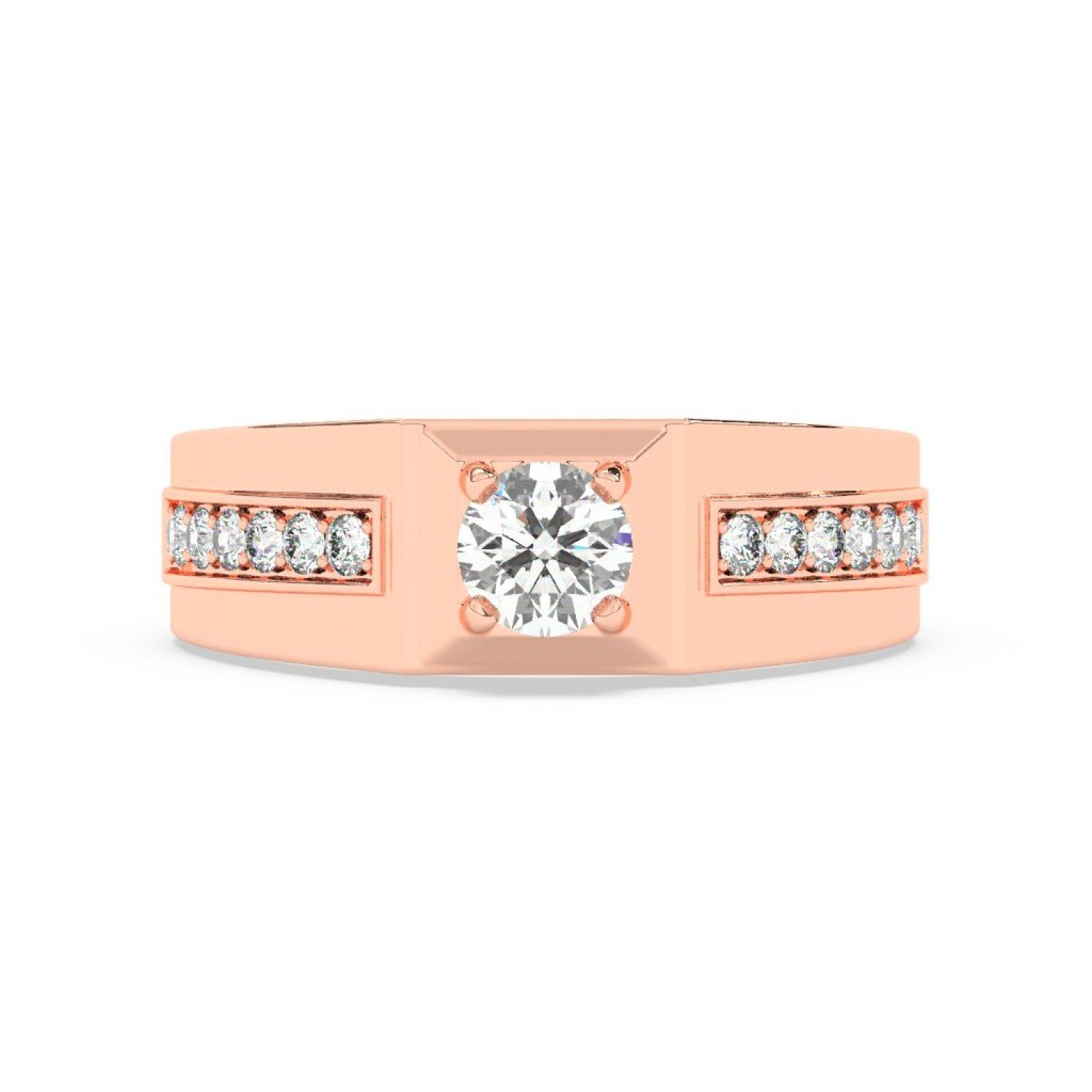 Rose Gold Growth Ring For Him Rose Gold Growth Ring For Him