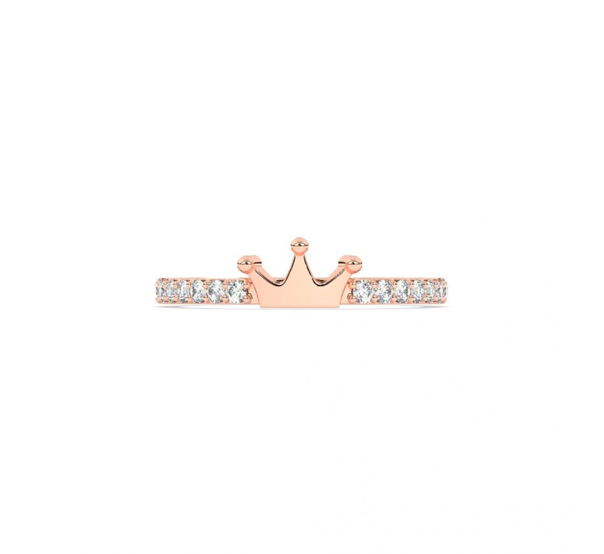 Rose Gold Crown Jewel Ring