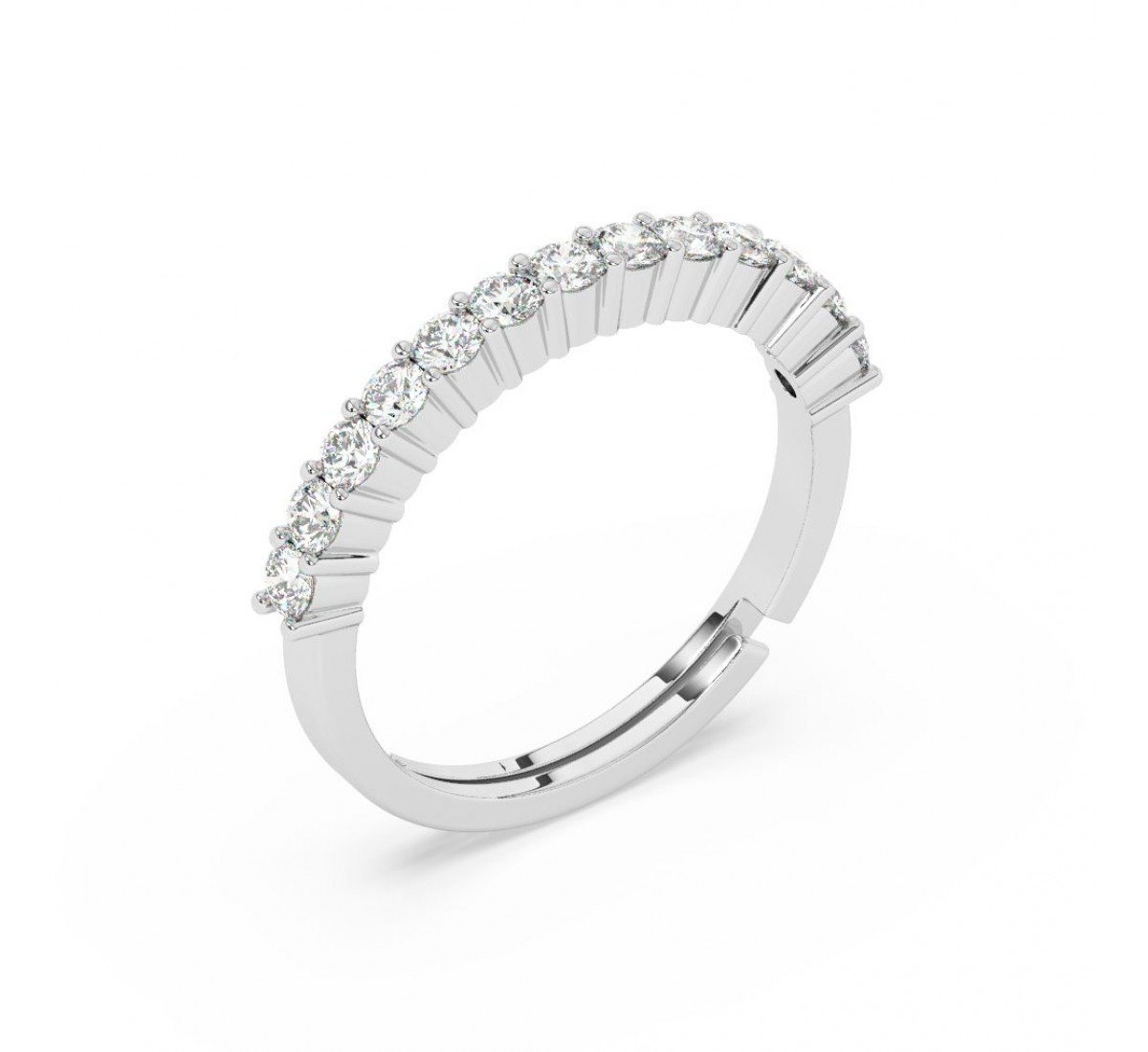 Silver Love Eternity Band