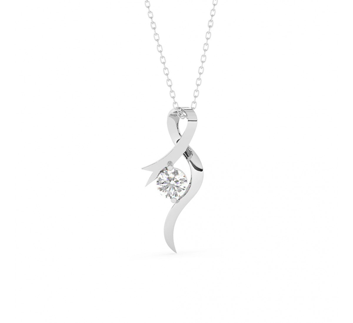 Silver Falling Dew Necklace With Link Chain