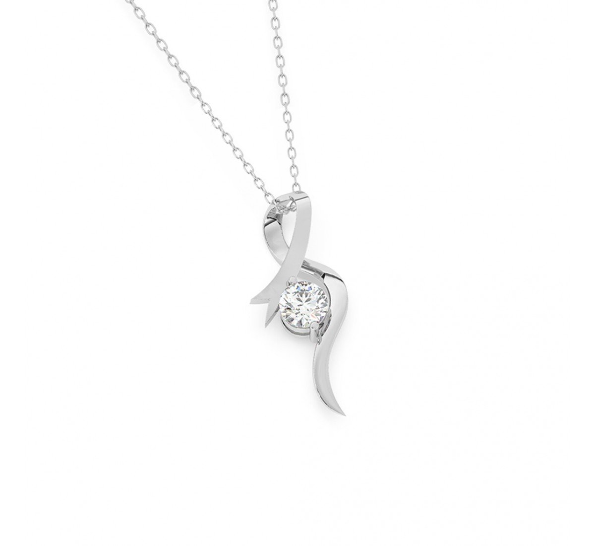 Silver Falling Dew Necklace With Link Chain
