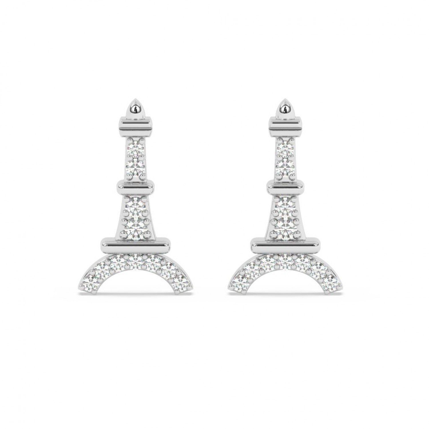 Silver Eiffel Tower Earrings Silver Eiffel Tower Earrings