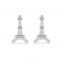 Silver Eiffel Tower Earrings