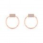 Rose Gold Chevron Earrings
