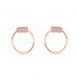 Rose Gold Chevron Earrings