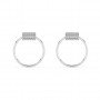 Silver Chevron Earrings