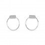 Silver Chevron Earrings
