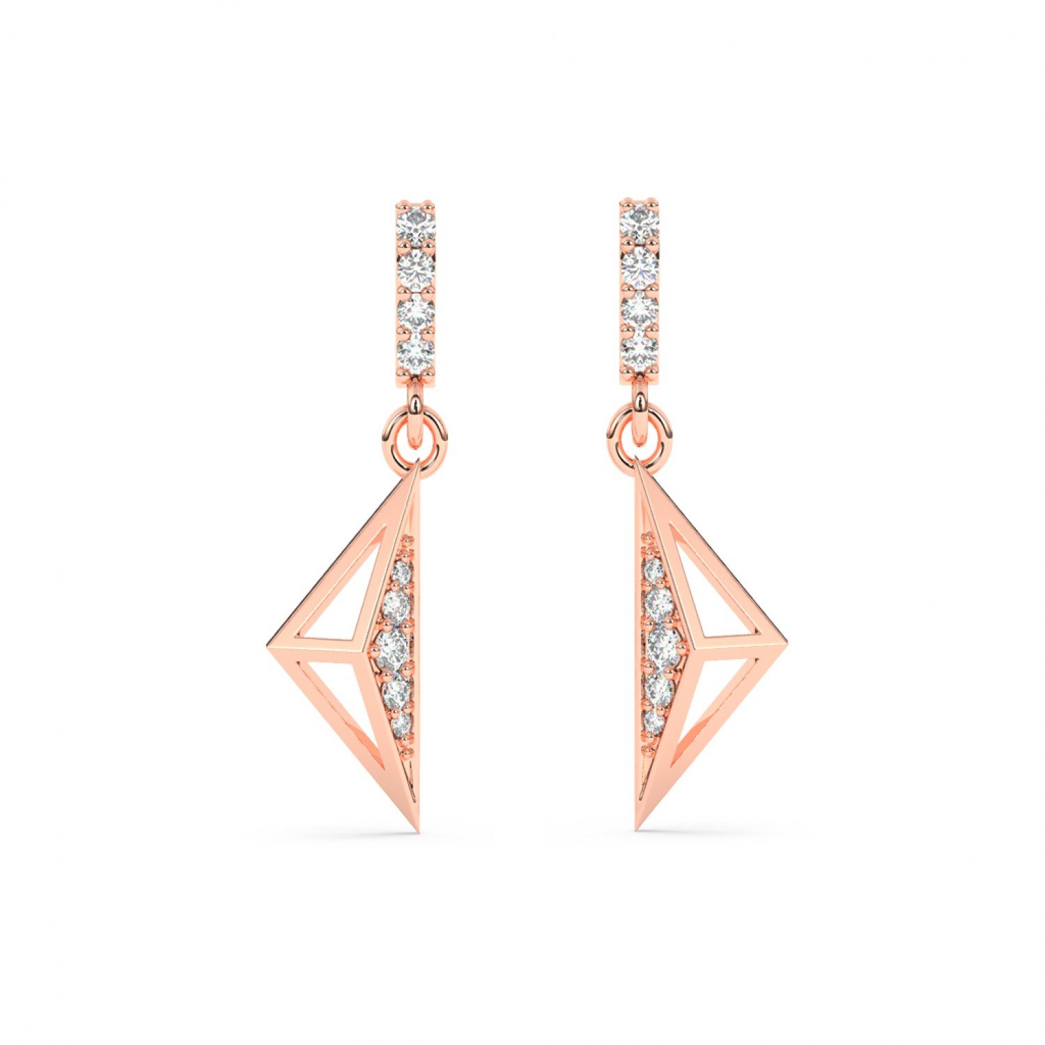 Rose Gold Akira Drop Earrings Rose Gold Akira Drop Earrings