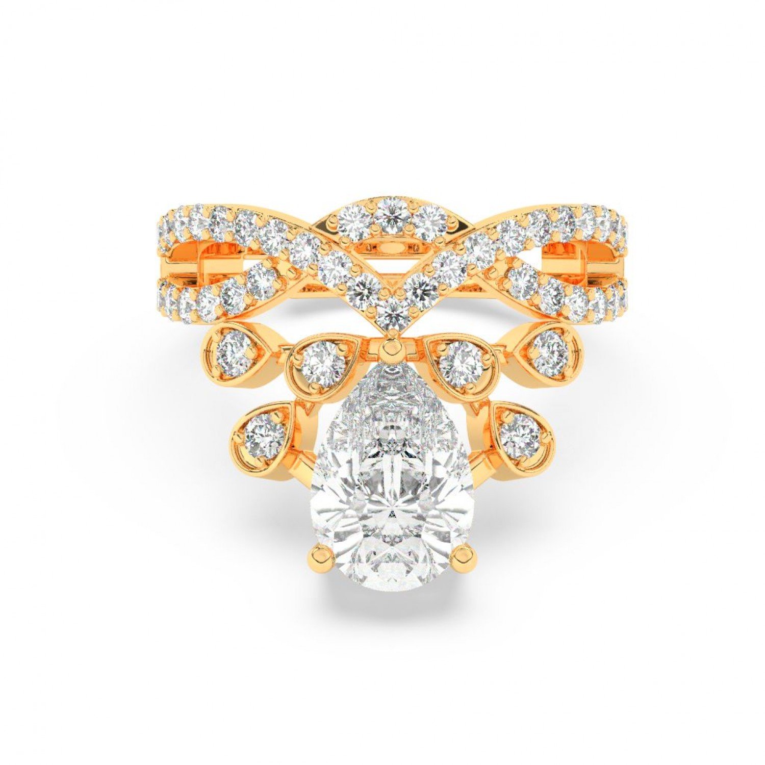 Gold Zircon Crowning Glory Ring Gold Zircon Crowning Glory Ring