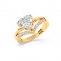 Gold Heart Solitaire Ring