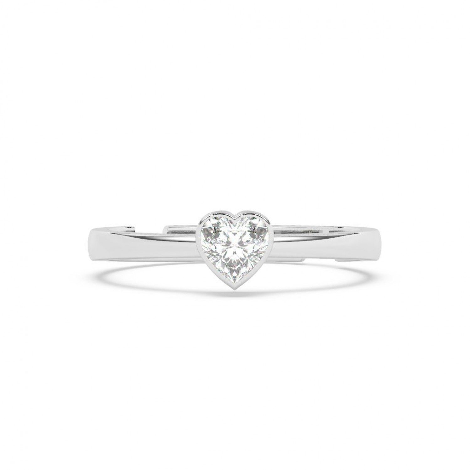 Silver Heart Solitaire Sterling Ring Silver Heart Solitaire Sterling Ring