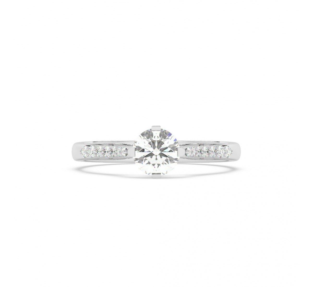 Silver Classic Solitaire Ring