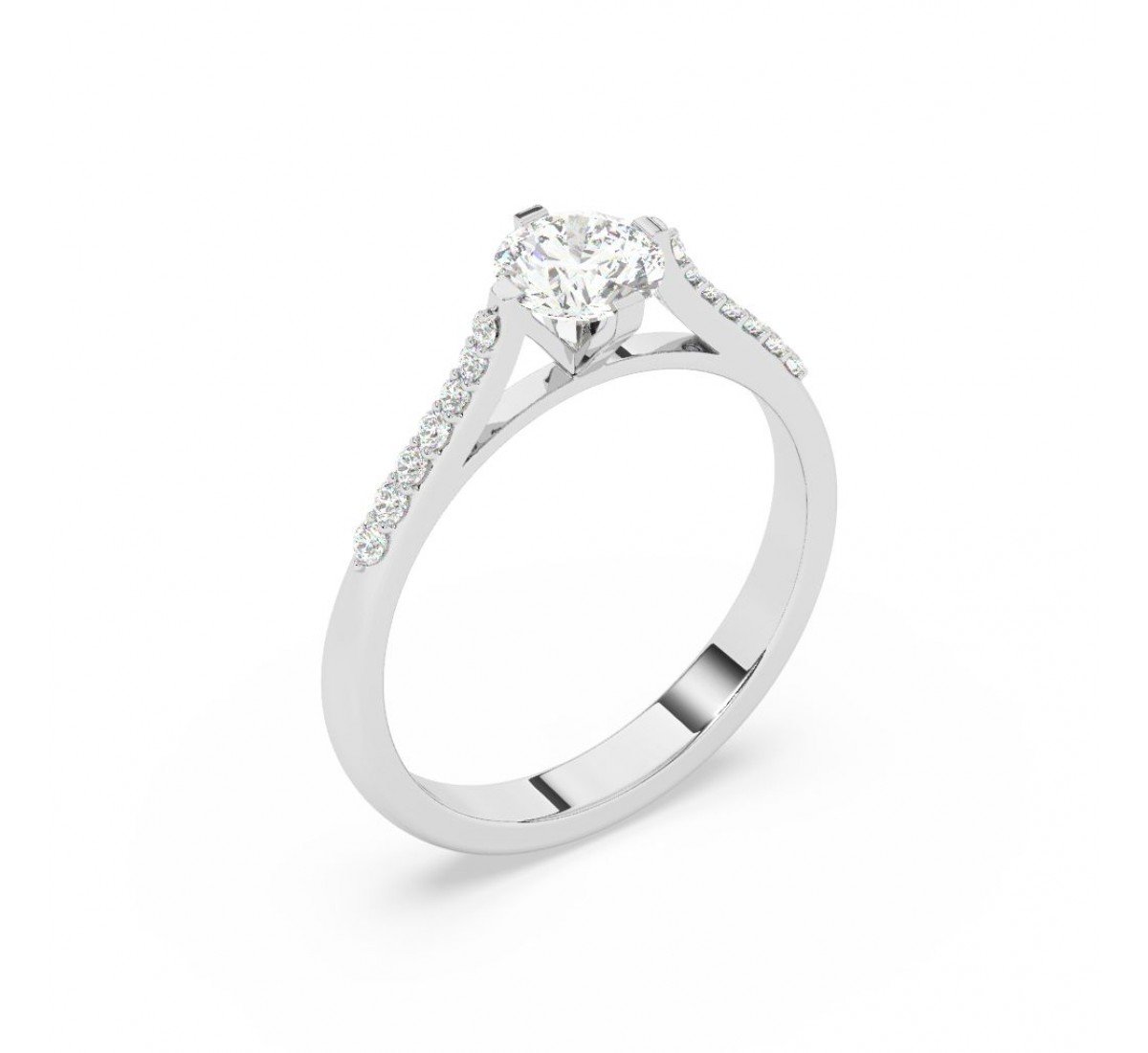Silver Classic Solitaire Ring