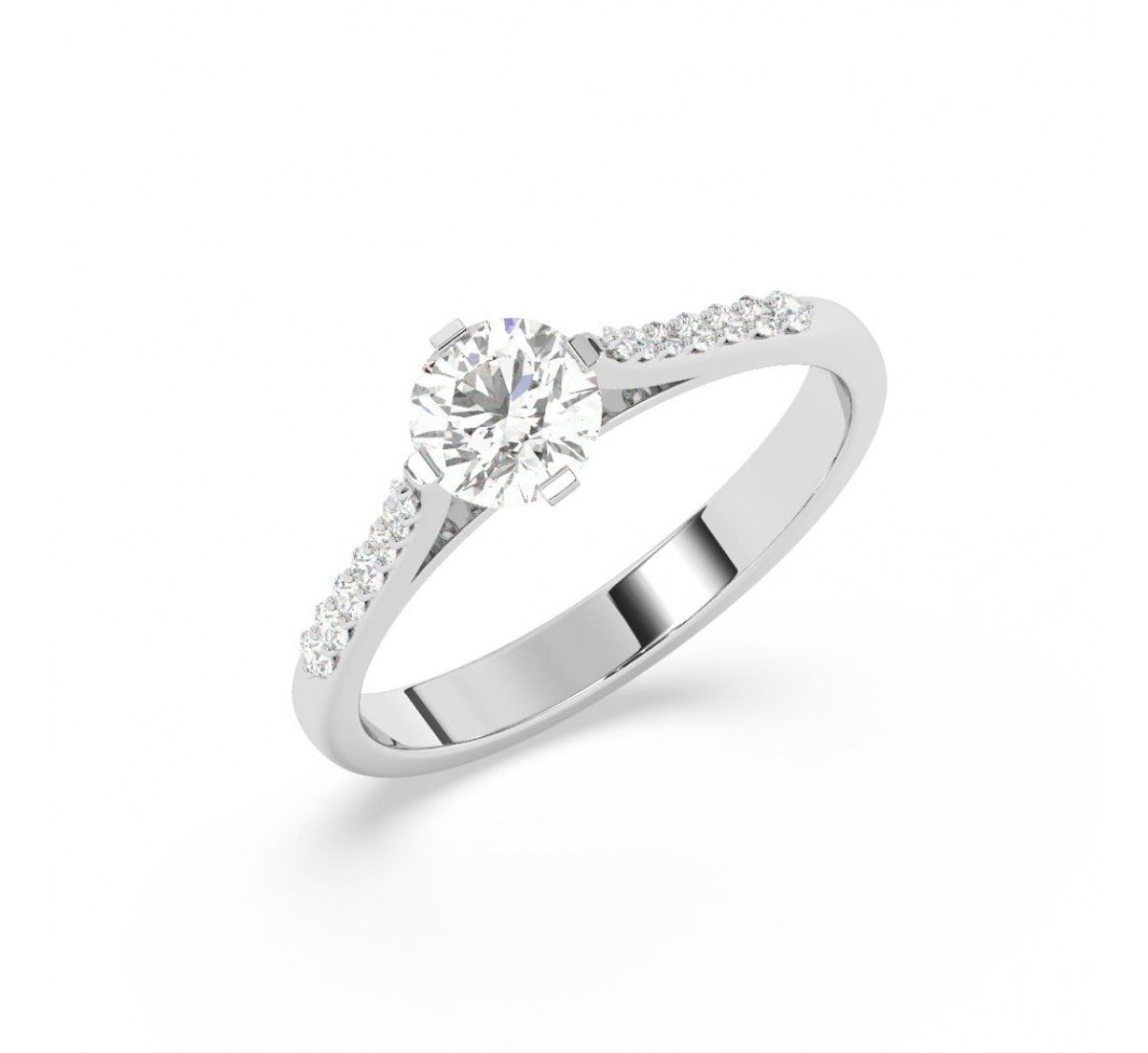 Silver Classic Solitaire Ring