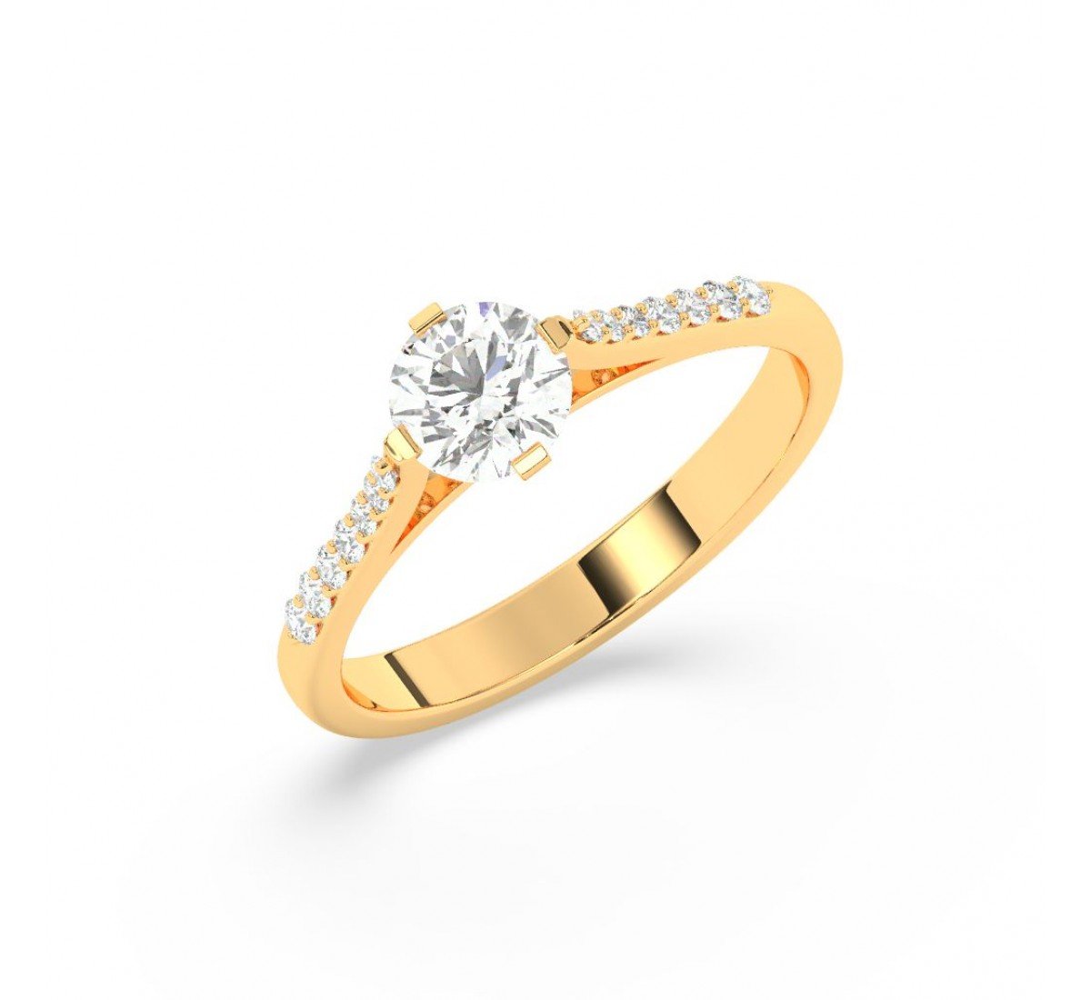 Gold Classic Solitaire Ring