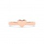 Rose Gold Glossy Finished Heart Ring