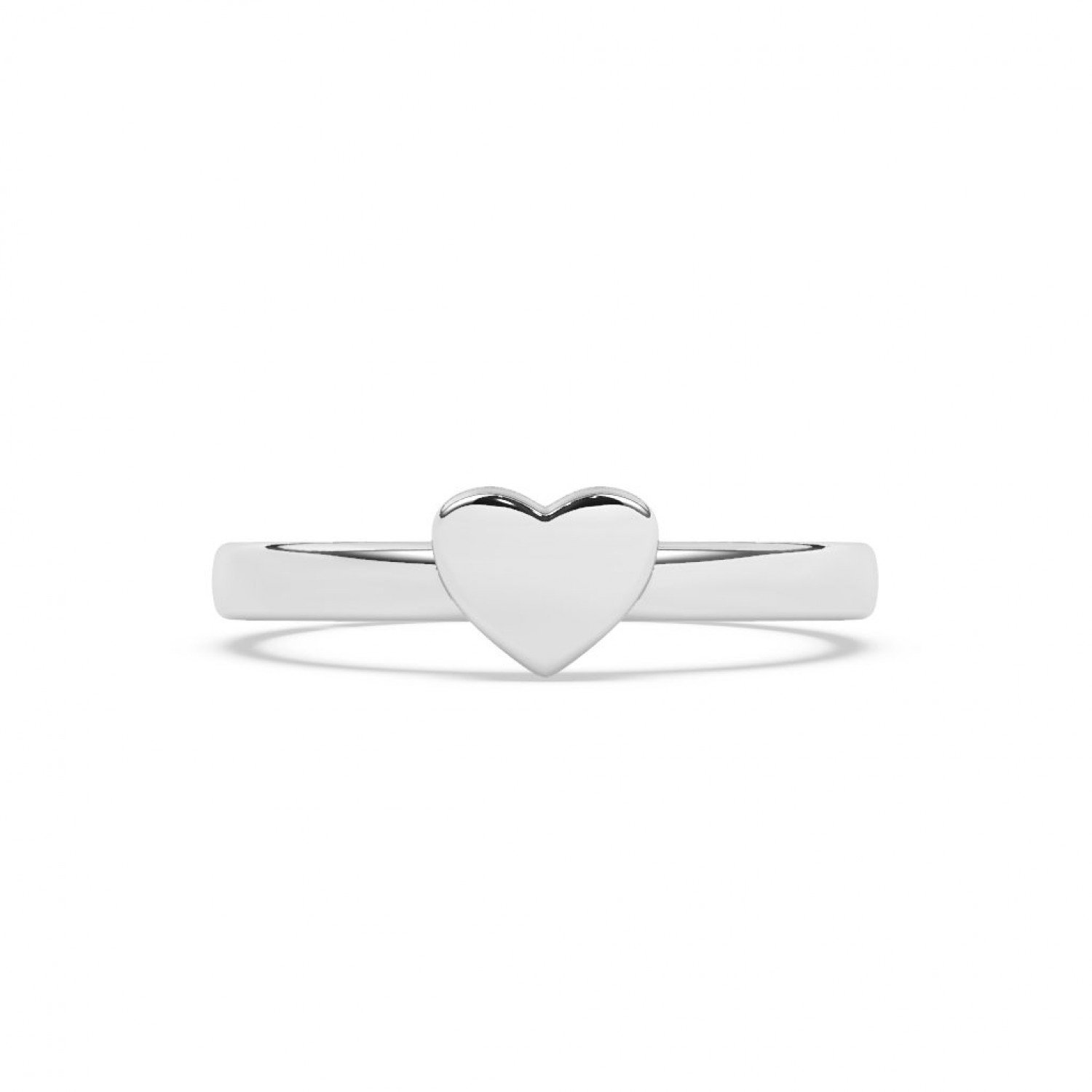 Silver Glossy Finished Heart Ring Silver Glossy Finished Heart Ring
