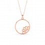 Rose Gold Floral Bloom Pendent