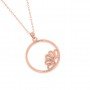 Rose Gold Floral Bloom Pendent