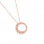 Rose Gold Round Pendent With Chain