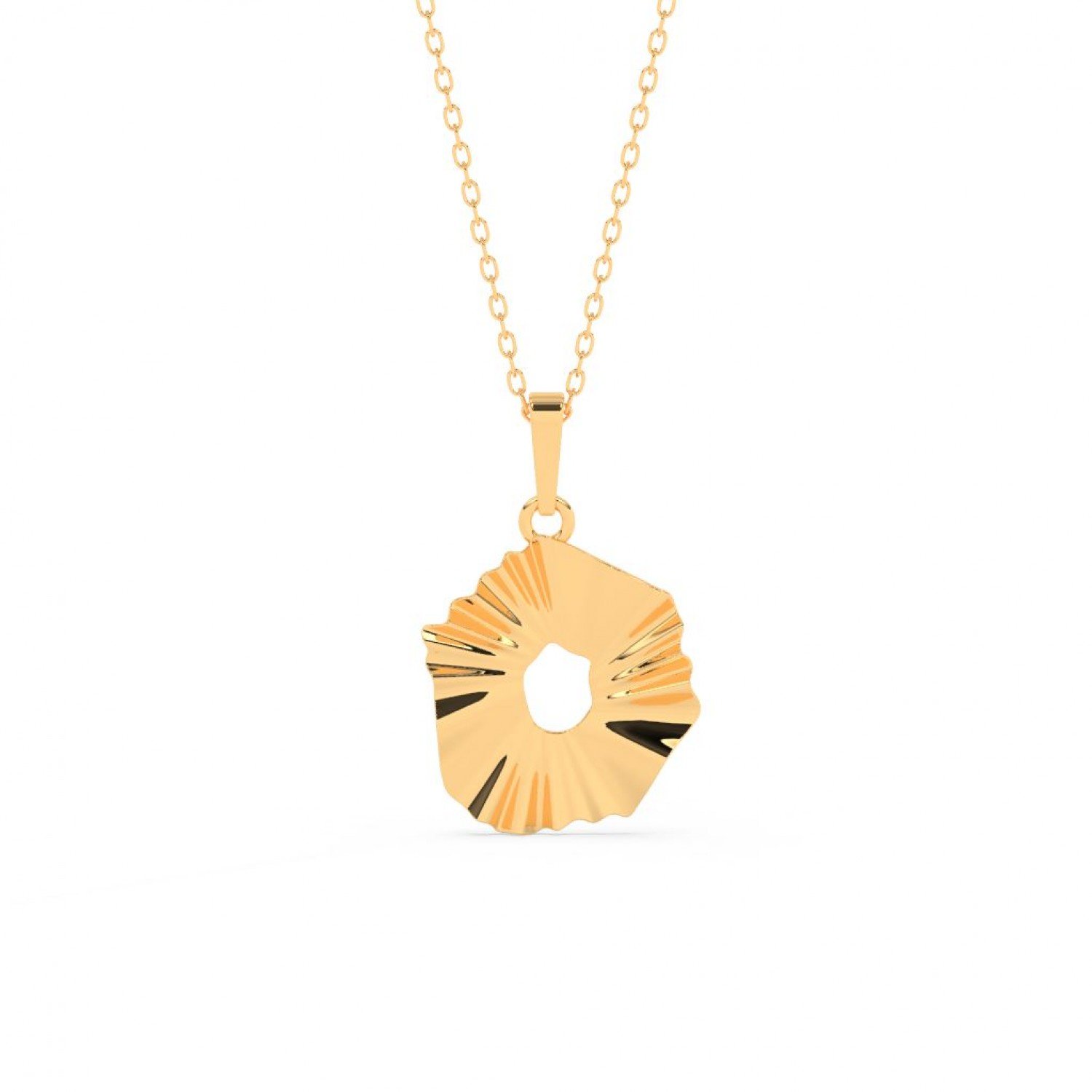 Gold Styles Heptagon Pendent