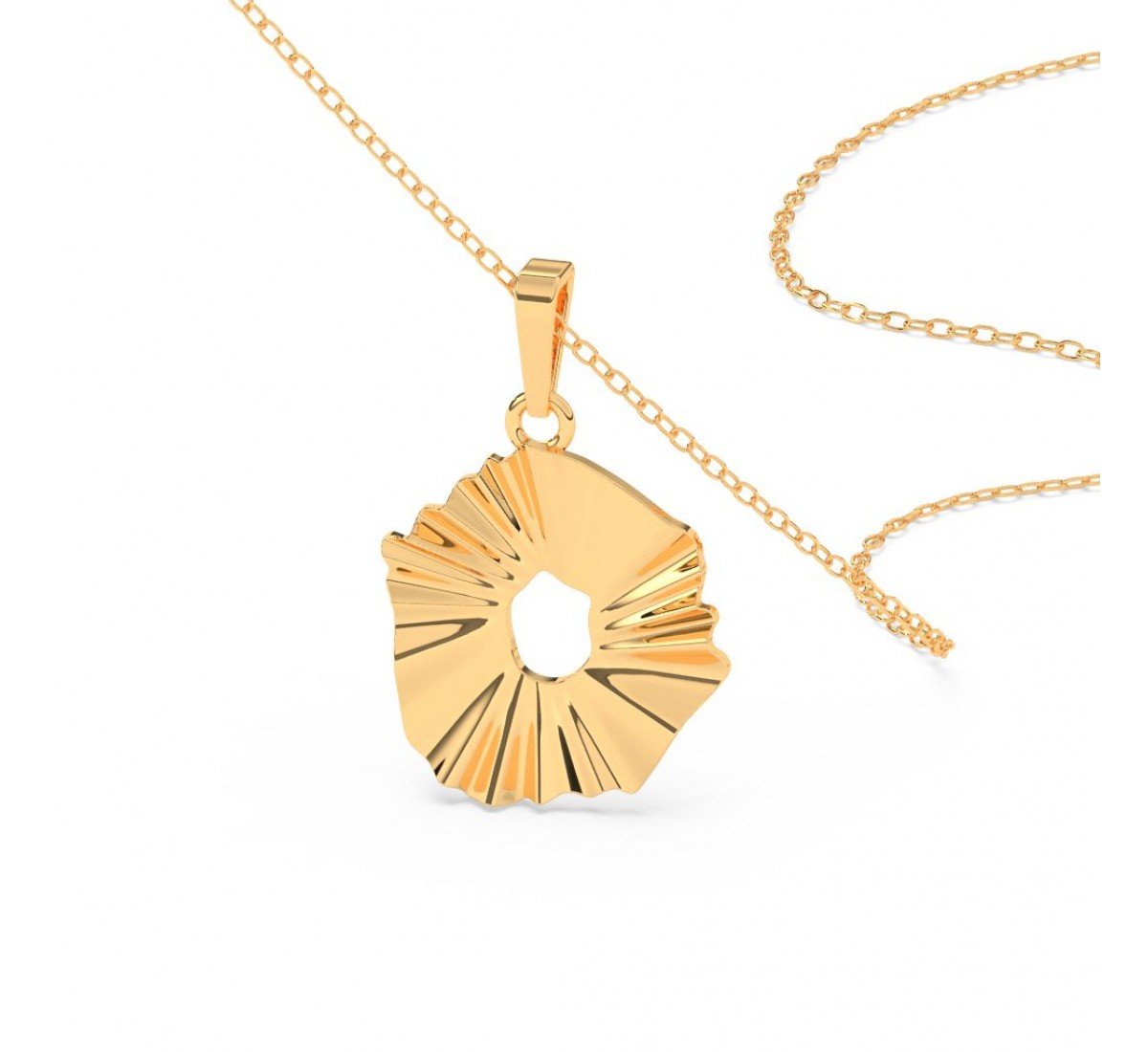 Gold Styles Heptagon Pendent
