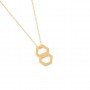 Gold Double Hexagon Pendent