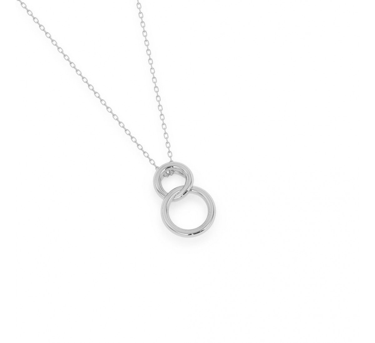 Silver Infinity Circles Rose Gold Plated