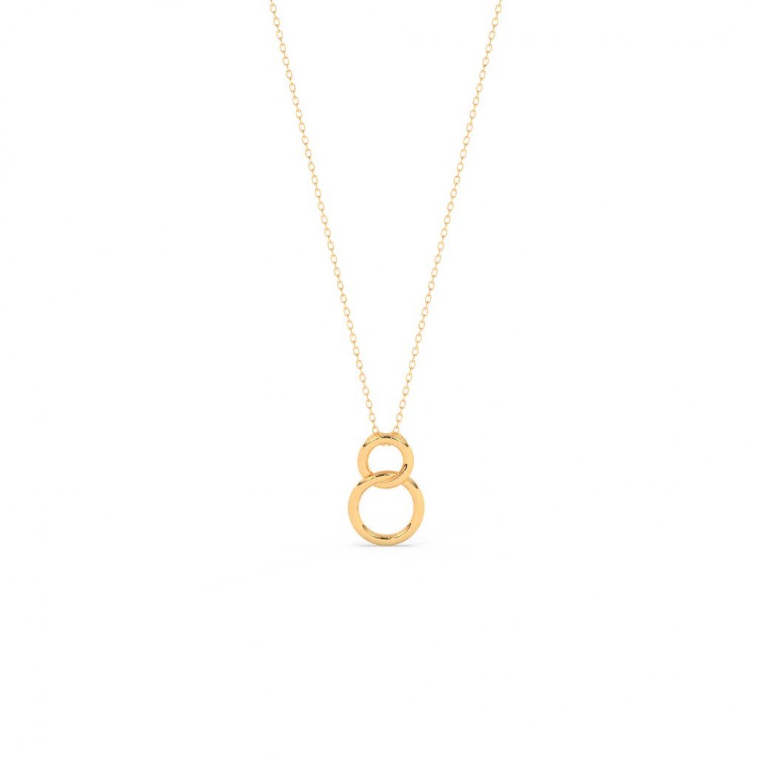 Gold Infinity Circles Rose Gold Plated