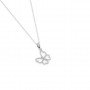 Silver Butterfly Pendant With Link Chain