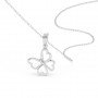 Silver Butterfly Pendant With Link Chain
