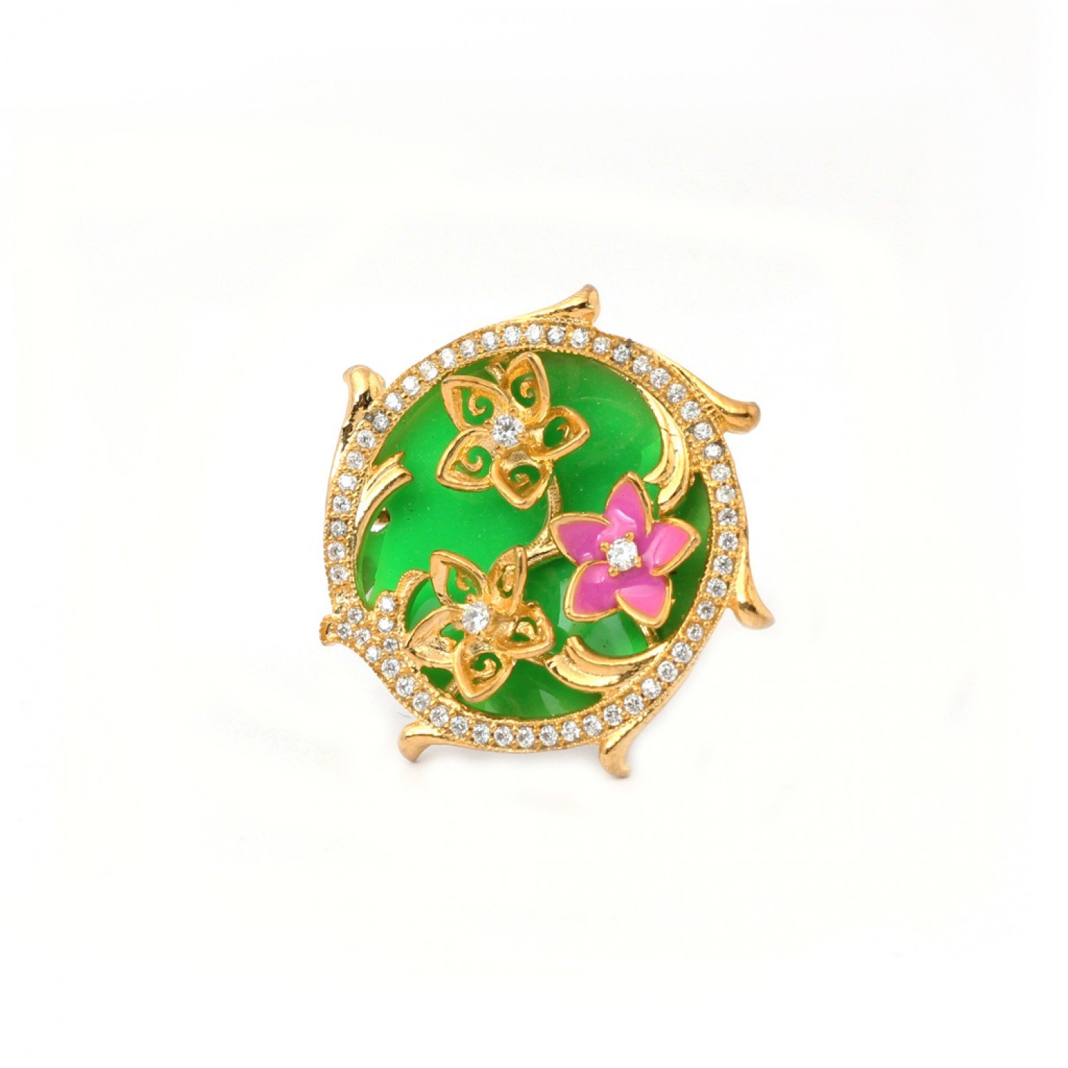 Silver Triple Floral Cocktail Ring Silver Triple Floral Cocktail Ring