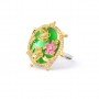 Silver Triple Floral Cocktail Ring