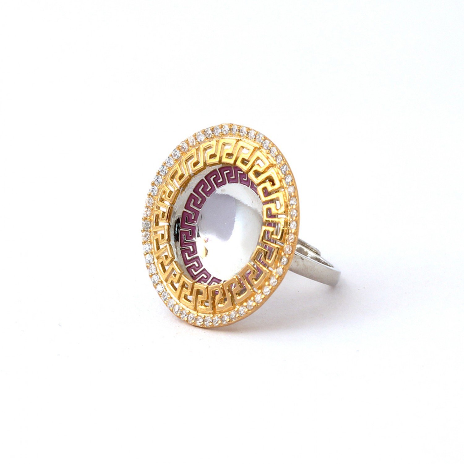 Silver Double Tone Cocktail Ring Silver Double Tone Cocktail Ring