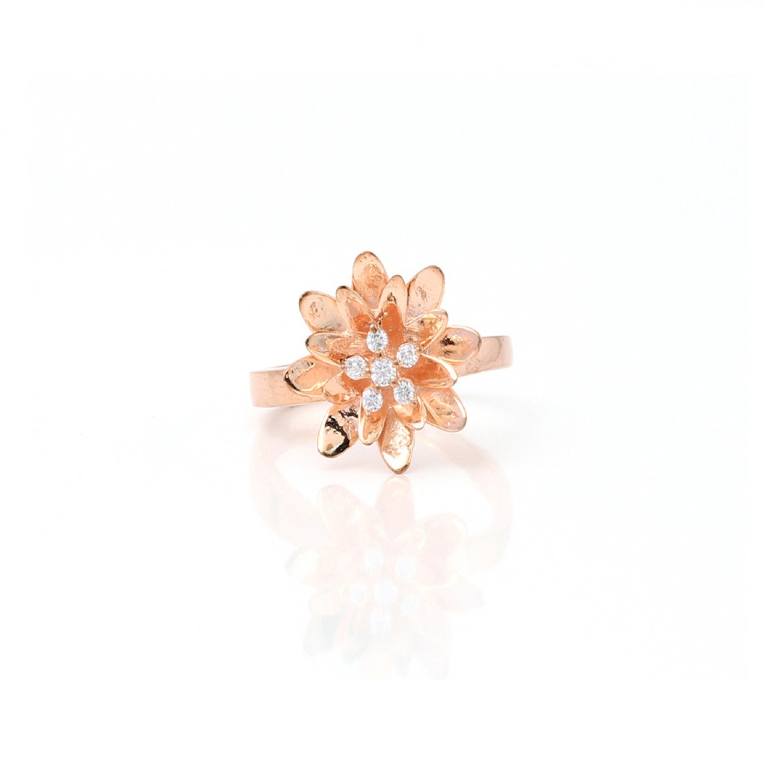 Rose Gold High Glossy Cocktail Ring Rose Gold High Glossy Cocktail Ring