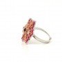 Silver Revolving Pink Cocktail Ring